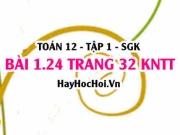 Bài 1.24 SGK Toán 12 tập 1 Kết nối tri thức